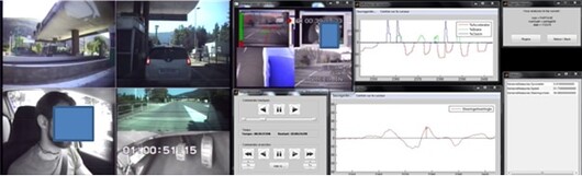 Visualisation des données recueillies dans les véhicules instrumentés: synchronisation entre la vidéo et les données capteurs.
